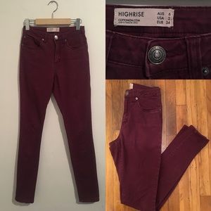 COTTON ON HIGH-RISE SKINNY DENIM JEANS Sz 2